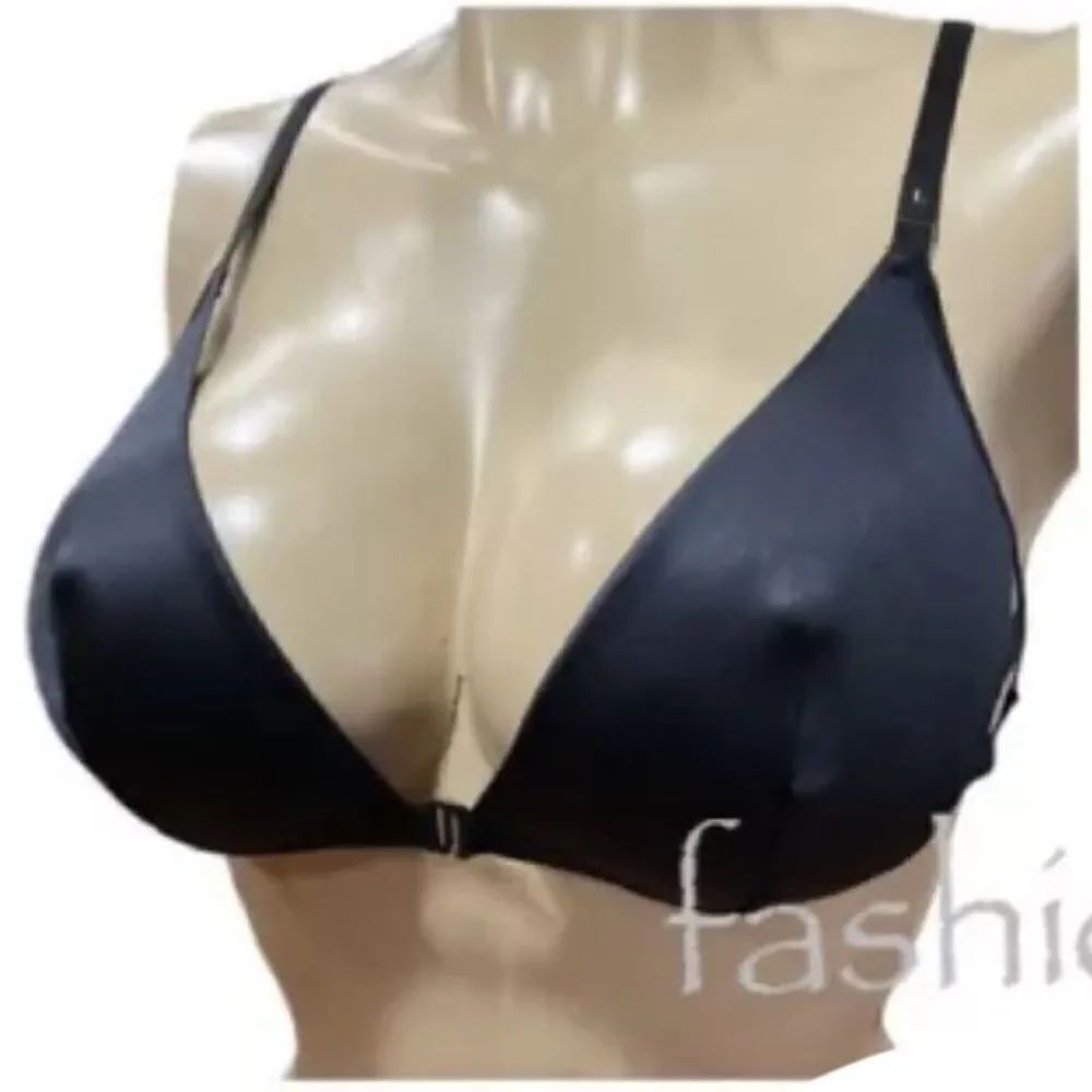 Victoria’s Secret Mesh Strappy plunge Satiny racetrack bralette bra